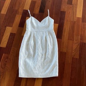 BCBG White and Silver Cocktail Party Dress